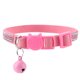 thumbnail image 1 of Collar para mascotas con diseño de dibujos animados, duradero, brillante, cómodo y suave, con cascabel (rosa, XS), 1 of 14