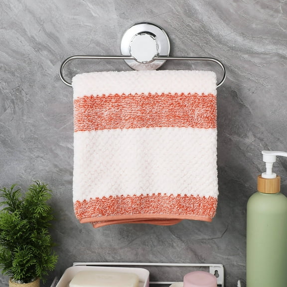 MLINS Bath Towel Holder Suction Cup Bathroom Towel Storage Hanger No Drilling Kitchen Cloth Hanger For Smooth Surfaces Bathroom Hardware