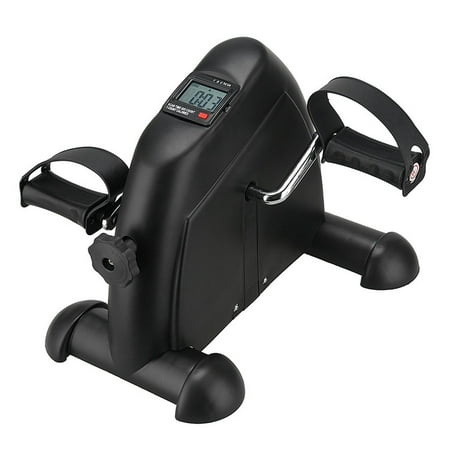 Indoor Mini Pedal Exerciser Cycle Exercise Bike Workout Fitness W LCD Display Adjustable Cycling Exerciser