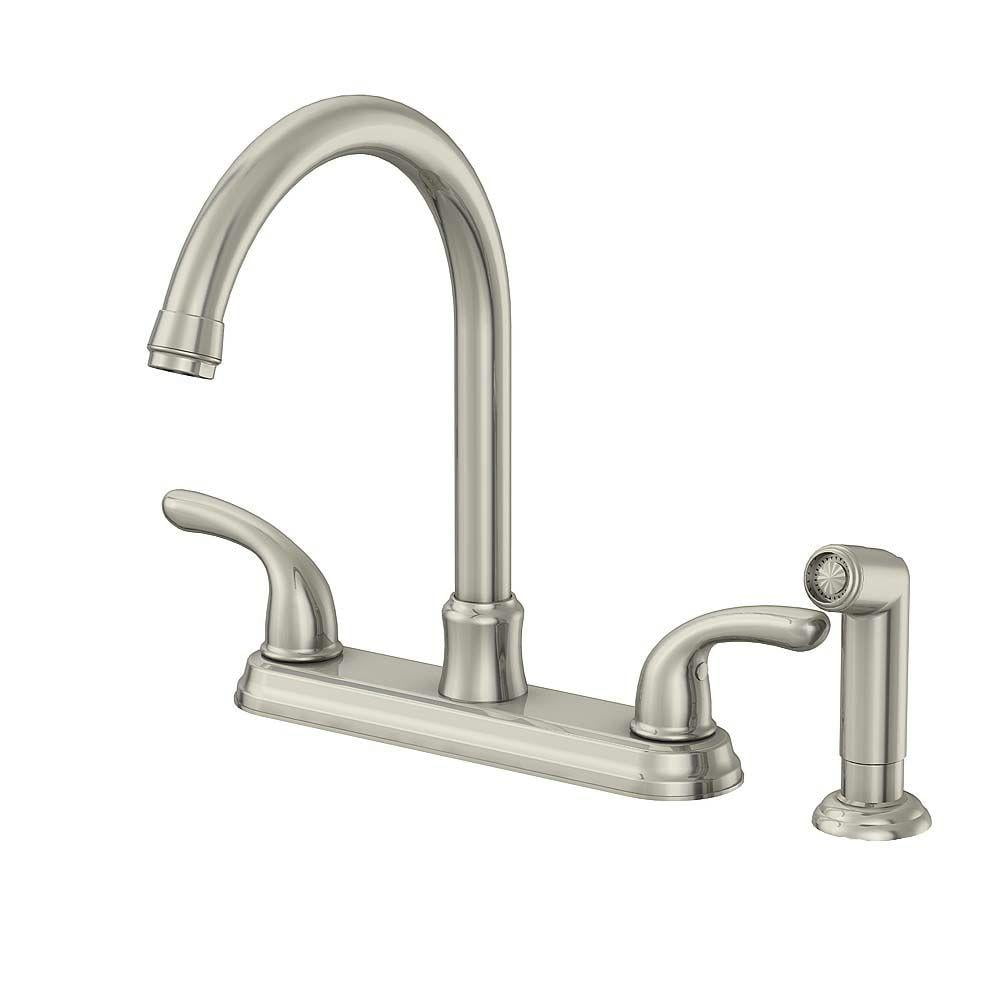 Refurbished Glacier Bay 67552 1008d2 Builders 2 Handle Faucet W