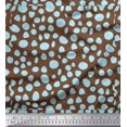 thumbnail image 1 of Soimoi Brown Poly Georgette Fabric Tumble Stone Abstract Print Sewing Fabric Yard 42 Inch Wide, 1 of 5