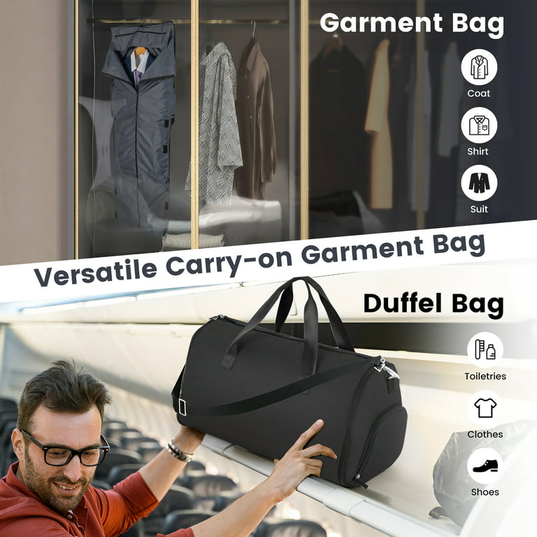 Convertible Duffel/Garment Bag, Black