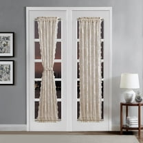 Warm Home Designs 30" W x 72" L Gold Linen Lace French Door Curtains. LFD Linen 30x72