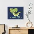 thumbnail image 6 of Naloa Dino Playing Roller Skate Print Canvas Bathroom Wall Art,Bathroom Wall Art Decoration, Canvas Poster Prints,Decorative Paintings for Living Room, Bathroom, Kids Room, 6 of 6