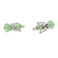 thumbnail image 4 of KLKCMS 12 Pcs Pendentif en Alliage Filigrane Creux avec Perles de Verre Cristal Vert Clair, 4 of 9
