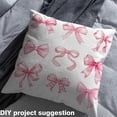 thumbnail image 2 of Manfei Girls Pink Bowknot Sewing & Crafting Fabric (1 Yard), Princess Grid Bow Home Decor Fabric by the Yard, Cute Bowtie Ribbon DIY Fabric, 2 of 6
