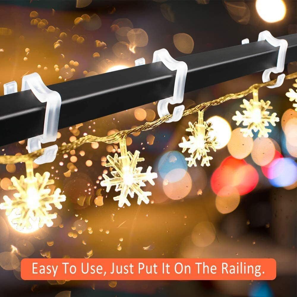 100Pcs Holiday Light Clips Christmas Light Clips Outdoor Hang Gutter