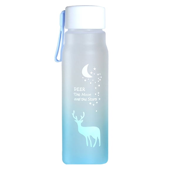Clearance Glass&Bottle under $10,560ml Gradient Frosted Plastic Water Bottle Wide Mouth Leak Proof Water Cup Portable Space Cup