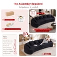 thumbnail image 6 of HUTWIFE Home Modern Solid Print Chenille Reclining Modular Sofa with 5 Throw Pillows, Black, 6 of 7