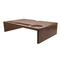 Houderco Coffee Wooden Standing Desktop Riser for Laptop and Monitor Use