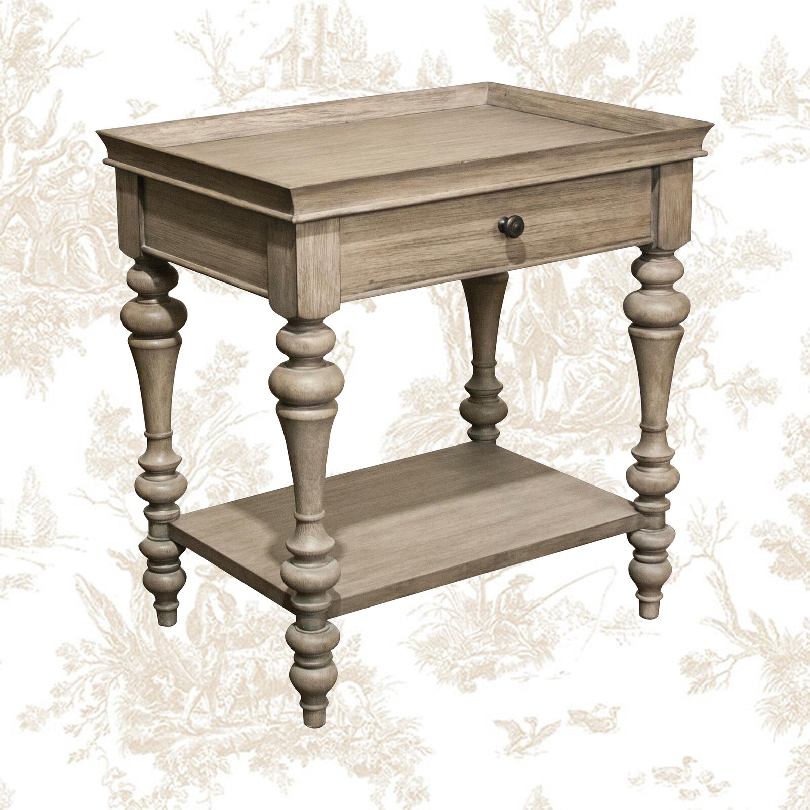 Troutt 1 Drawer Nightstand, Felt Lined Drawers Yes, Assembly Required