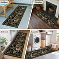 thumbnail image 5 of Runner Rug 2 x 6 Ft, Black Spring Floral Washable Non-Slip Floor Mat for Kitchen Hallway/Entryway, Elegant Pastoral Flowers Birds Retro Art Long Kitchen Runner Area Rugs for Living Room, Low-Profile, 5 of 8