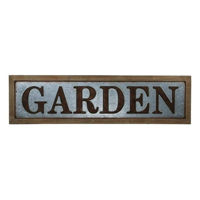 Cheungs 4871 Horizontal Wood Frame Wall Sign - Garden