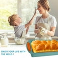 thumbnail image 5 of Meatloaf and Bread Pan | Gourmet Non-Stick Silicone Loaf Pan for Baking Banana Bread, Meat Loaf, Pound Cake | Non-Stick Silicone, Handles - dark green, 5 of 5