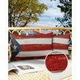thumbnail image 2 of Pack of 2 Outdoor Pillow Covers, Puerto Rico Flag Patriot Vintage Wooden Board Text Waterproof Square Throw Pillowcase Cushion Decorative Pillow Covers for Couch Patio Tent, 20x12 in, 2 of 6