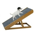 thumbnail image 3 of Frisky Friends Pet Ramp with Non-Slip Carpet Surface,  For Bed, Couch, Car - Dog, Puppy, Cats Kittens - Natural Wood, 3 of 3