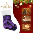 thumbnail image 4 of RMDQTR Christmas Stockings for Xmas Gifts - Large Size Festive Holiday Decor for Family Retro Purple Butterfly and Flowers, 4 of 8