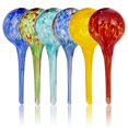 thumbnail image 1 of Globos de riego para plantas Besti, paquete de 6, multicolor, vidrio, 30 cm, 1 of 6