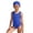 Blue, variant on Swimsuit Girls Girls Solid Color Swimsuit Set With Matching Cap Comfortable Bathing Suit For Swimming Pool And Beach