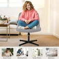 thumbnail image 5 of Simenmax Home Office Desk Chair, Mid-Century Inspired Adjustable Swivel Comfy Upholstered, Gray, 5 of 8