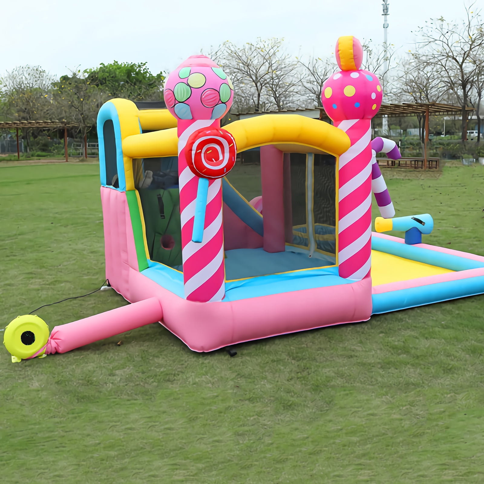 750W 1HP Inflatable Commercial Air Blower for Outdoor Bounce Houses, Water Slides air Sofas, Paint Booth and Other Suitable Large Outdoor inflatables Electric Air Pump Fan
