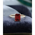 thumbnail image 5 of 2Ct Emerald Cut Lab Created Red Garnet Solitaire Women's Engagement Ring 14K Yellow Gold Plated, 5 of 5