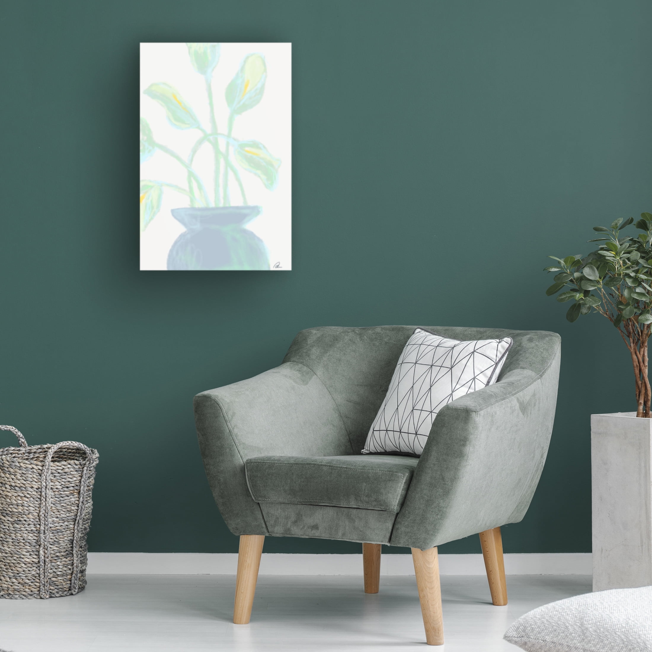 Trademark Fine Art Pictufy Studio Flowers Mint Canvas Wall Art