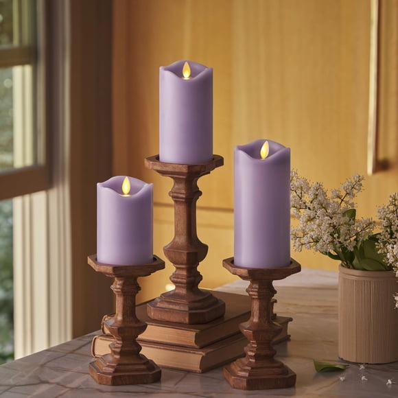 Juego de velas LED parpadeantes sin llama que funcionan con pilas