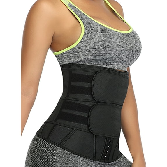 SHAPERIN Women Workout Waist Trainer Tummy Slimming Sheath Trimmer Belt Latex Shapewear Sauna Body Shaper Corset Sweat Reducing Girdles