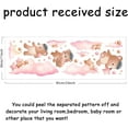 thumbnail image 2 of Pink Bear Wall Stickers Cute Cartoon Animal Wall Decals Clouds Stars Moon Peel and Stick Vinyl Wall Art Decals TV Wall Decor for Baby Nursery Kids Playroom Bedroom Living Room DIY, 2 of 6