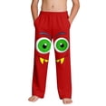 thumbnail image 2 of SGFCWSX Boys Pants Elastic Waist Loose Fit Graphic Print Soft Lounge Pants for Teens Red Size 13 Years, 2 of 9