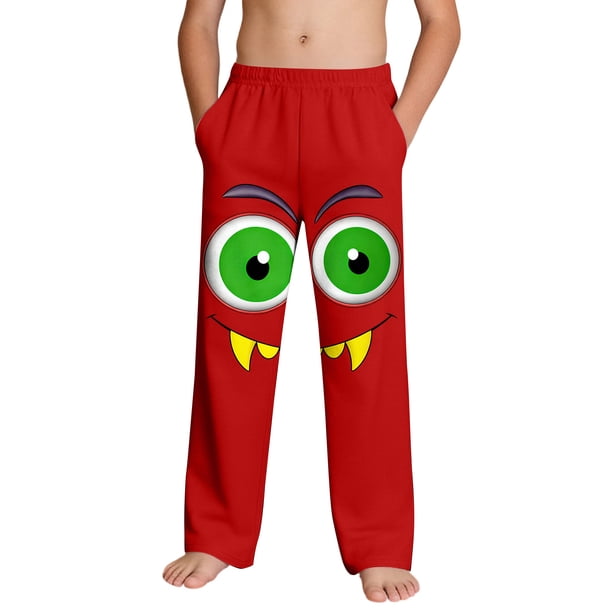 Niños Pantalones Niñas Imprimida Playa Casual con Bolsillos para Vacaciones Deportes Al Aire Libre Niñas Pantalones