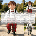 thumbnail image 4 of 18-24 Months Newborn Bodysuit Romper Toddler Boy Clothing Sets Plaid Shirt Bowtie And Suspender Strap Pants Outfits Long Sleeve Newborn Fall Winter Clothes,Black Jumpsuit, 4 of 8