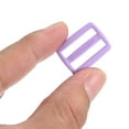 thumbnail image 4 of 1 Inch Tri-Glide Slide Buckles Webbing Strap Fastener, Light Violet, 50 Pack, 4 of 5