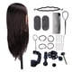 thumbnail image 1 of Cabeza de entrenamiento para peinar el cabello BuyWeekMX silicona cabello sintético alta temperatura, 1 of 9