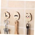 thumbnail image 4 of 5 Piezas Ganchos Adhesivos Colgar Gancho Adhesivo Sin Rastro Gancho de Pared de Madera Ganchos Utilitarios, Color Madera, 8*6cm, 4 of 4