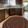 thumbnail image 5 of Ottomanson Non-Slip Area Rug for Living Room 5' x 6'6" Oval Durable Low Profile Carpet, Red Oriental, 5 of 8