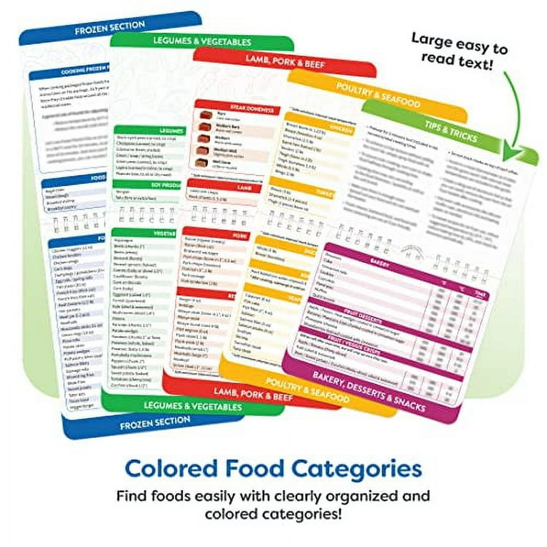 Air Fryer Cheat Sheet Magnets Cooking Guide Booklet - Air Fryer Magnetic  Cheat Sheet Set Cooking Times Chart - Cookbooks Instant Air Fryer  Accessories Oven Cooking Pot Temp Guide Kitchen Conversion.Both styles