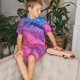 thumbnail image 4 of Fotbe Rainbow Glitter Cute Pijama Estampada de 2 Piezas para Niños – Ropa de Dormir de Manga Corta Cómoda para Niños y Niñas, Camiseta y Shorts de Algodón-Medium, 4 of 6