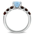 thumbnail image 6 of Everly Women's 3 1/2ct TGW Sky Blue Topaz and Smokey Quartz Sterling Silver Oval 7-Stone Ring, 6 of 10