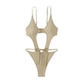 thumbnail image 1 of Traje de baño de una pieza cómodo para mujer Bikini de color sólido para mujer Traje de baño de playa con cordones OAVQHLG3B Store  lin121212, 1 of 4