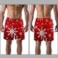 thumbnail image 3 of luoweisi Men's Beach Shorts Quick Dry Swim Trunks with Mesh Lining Christmas Snowflakes L, 3 of 5