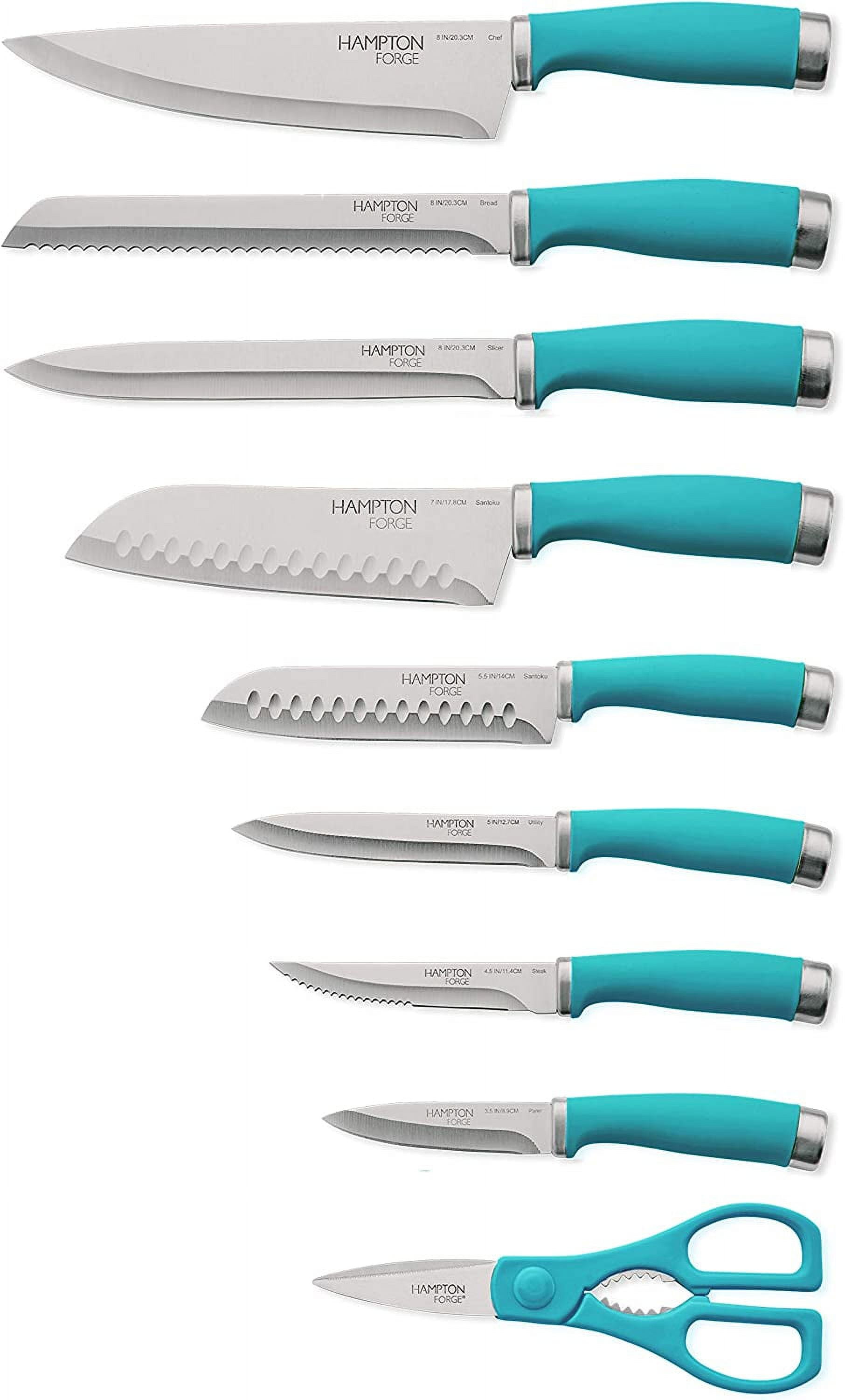 Hampton Forge Epicure True Aqua Cutlery Block Set (15-Piece)