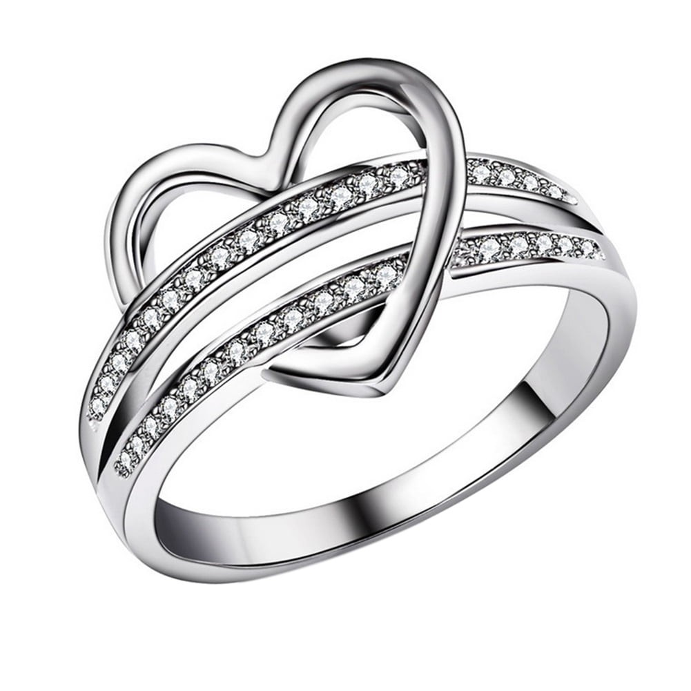 V.I.P. - Fashion Simple Heart Shape Ring Leisure Elegant ...