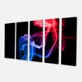 thumbnail image 2 of Blue Red Floating Smoke on Black - Large Abstract Canvas Wall Art, 2 of 3