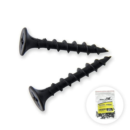 

FASTENER TREE #6x1 Drywall Screws Coarse Thread Bugle Head Black Phosphate for Drywall Wood and Furniture 100PCS