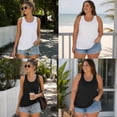 thumbnail image 5 of 3 Pack Plus Size Tank Tops for Women Summer Casual Sleeveless Scoop Neck Soft Stretchy Basic Shirts, 5 of 8