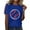 Blue, variant on yunLCZ Women Shirts 2025 Summer Women's Baseball Print T Shirt
