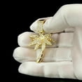 thumbnail image 6 of Hip Hop Jewelry Cubic Zirconia Gold Plated Coast Palm Tree Charm Pendant & 5mm 24" 14K Stamped Brass Cuban Chain Necklace Bling Set, 6 of 7
