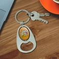 thumbnail image 3 of The Flintstones Group Keychain Chrome Metal Spinning Oval Bottle Opener, 3 of 4
